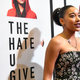 Amandla Stenberg attends ‘The Hate U Give’ Atlanta Red Carpet Screening at Regal Atlantic Station on Oct. 3, 2018 in Atlanta, Georgia.